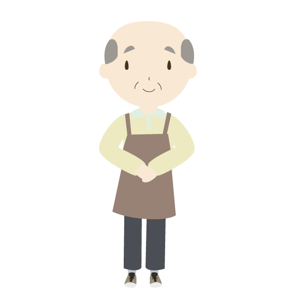 シニアな店員さん