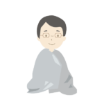 保温シートを使用する男性