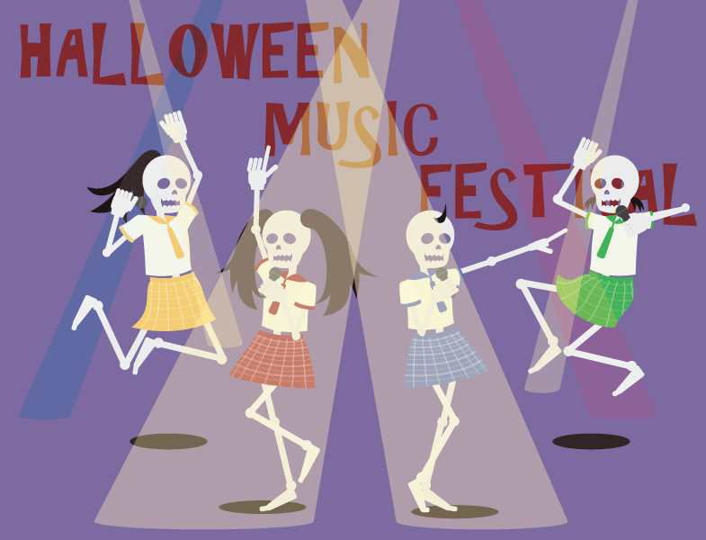 女性のスケルトンアイドル