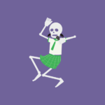 女性のスケルトンアイドル（緑）