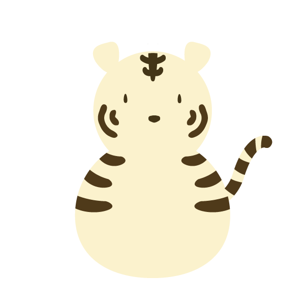 トラのかたちをした雪だるま