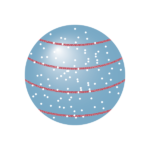 ラインの入ったボール飾り