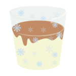 雪の結晶柄のカッププリン