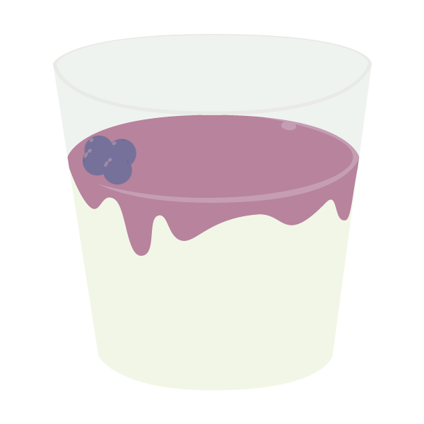 パンナコッタのブルーベリーソースがけ