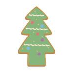 クリスマスツリーのアイシングクッキー