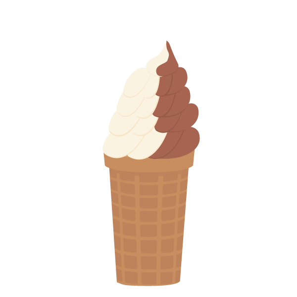 ダブルソフトクリーム_チョコレート&ミルク