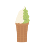 ダブルソフトクリーム_抹茶&ミルク