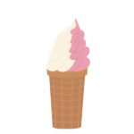 ダブルソフトクリーム_苺&ミルク