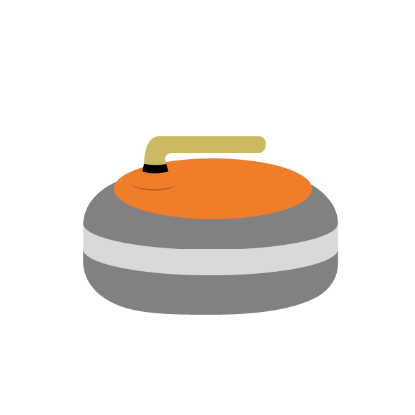 カーリングのストーン赤