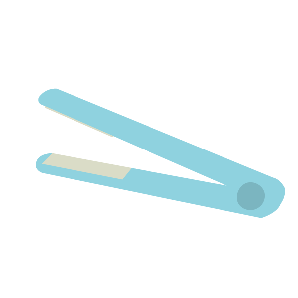 ヘアアイロン水色