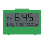 緑色のデジタル時計