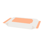 赤い携帯用ウェットティッシュ