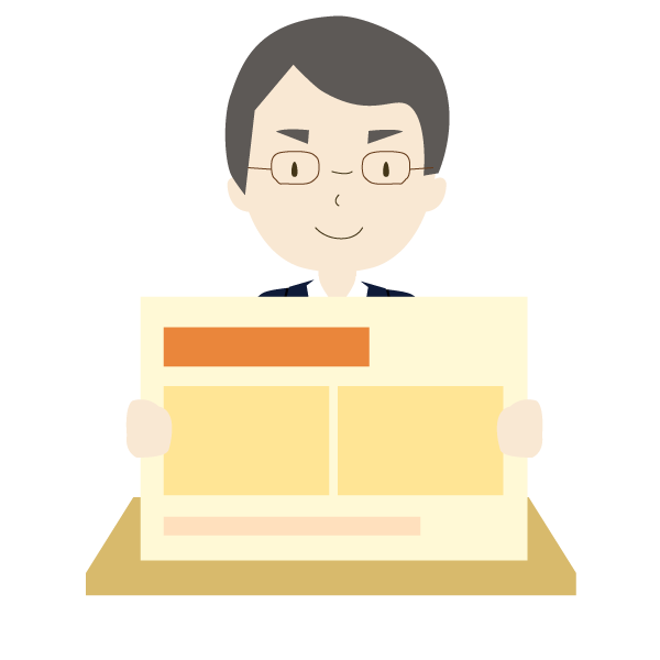 フィリップを使って説明する男性会社員