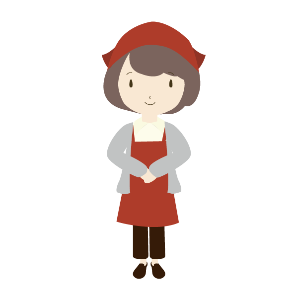 和菓子屋の女性店員