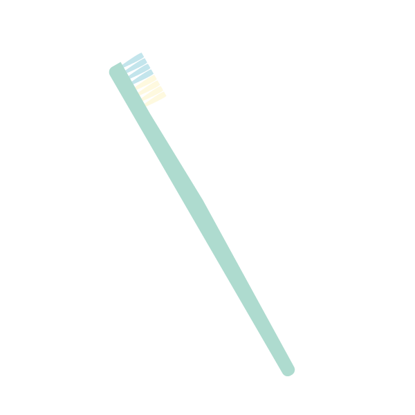 水色の歯ブラシ