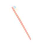 赤色の歯ブラシ