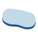 青いめがねケース