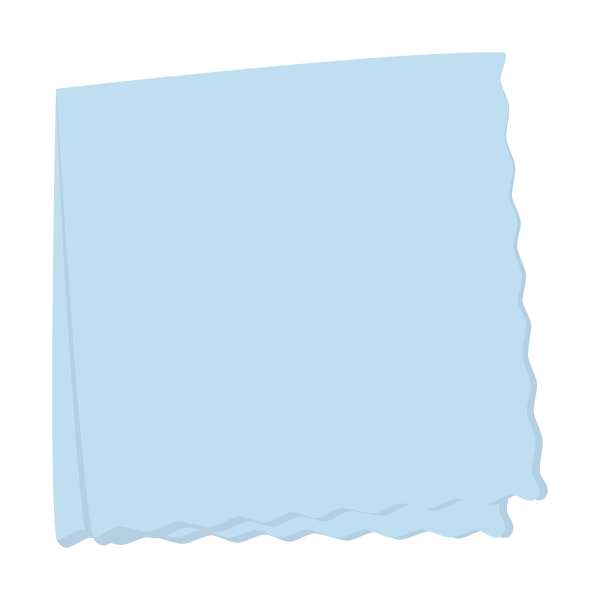 青いめがね拭き