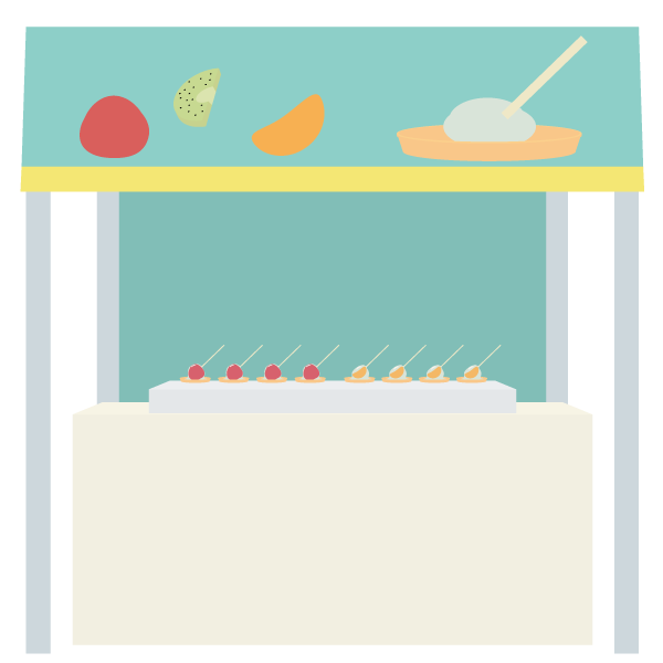 フルーツ水飴の屋台