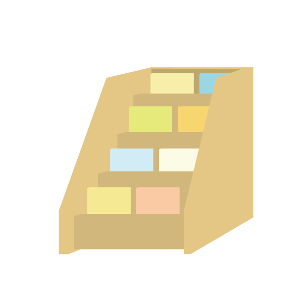 待合室のマガジンラック