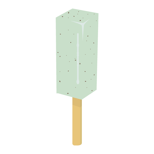 チョコミントのアイスキャンディ