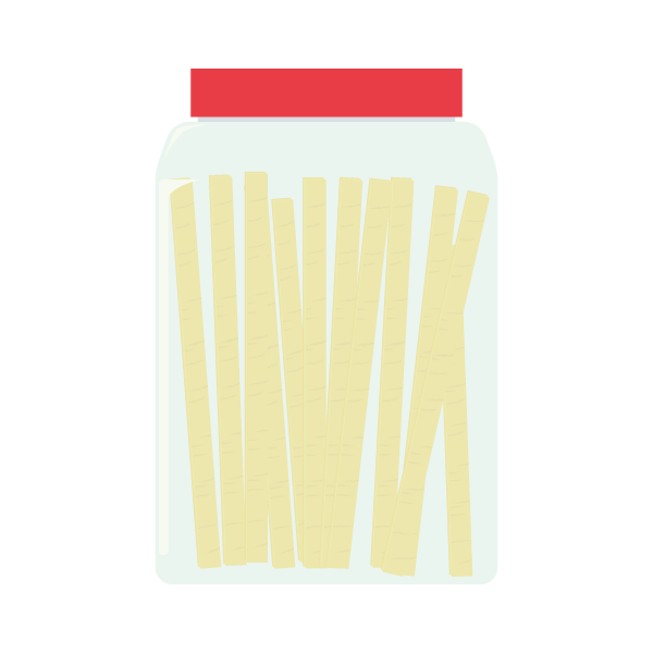 プラスチックボックスに入ったチーズ鱈