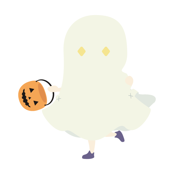 おばけの仮装をした男の子