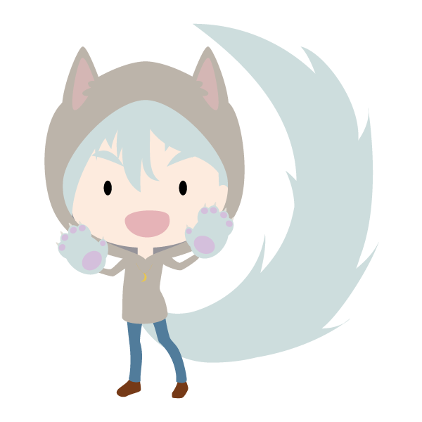 狼男に仮装した少年