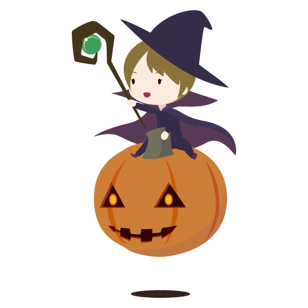 かぼちゃを操作する魔女