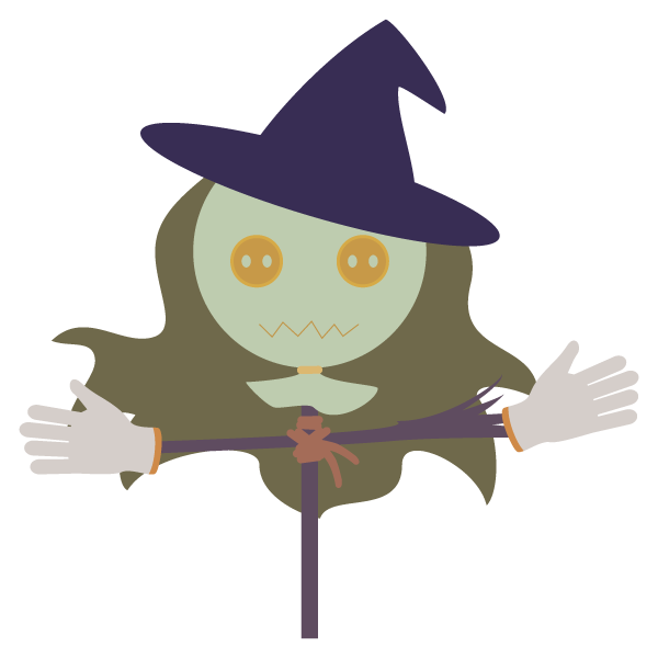 魔女姿のカカシ