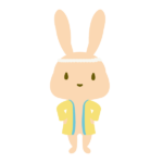 ハッピを着たウサギ(ピンク)