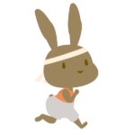 走るウサギ(茶色)