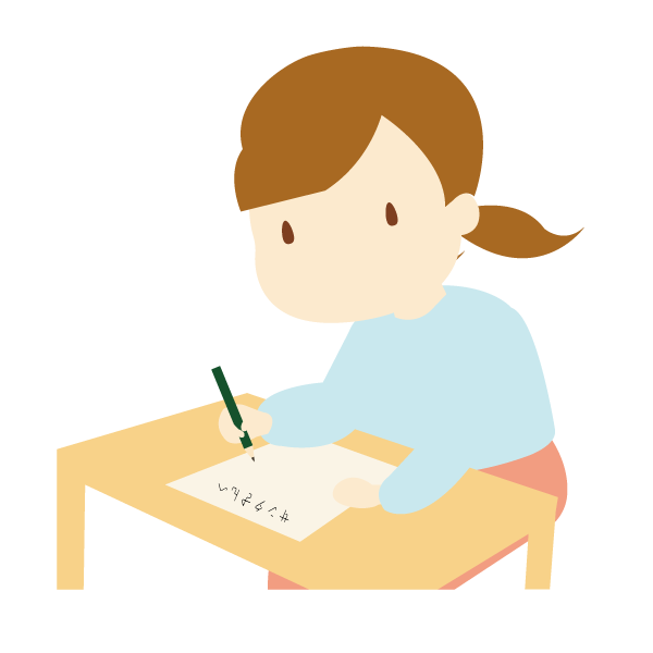 サンタさんへ手紙を書く女の子