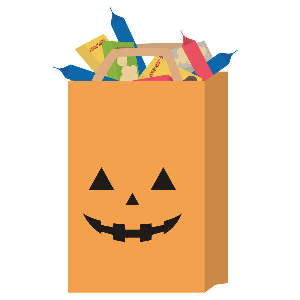 お菓子たっぷりのハロウィンバッグ