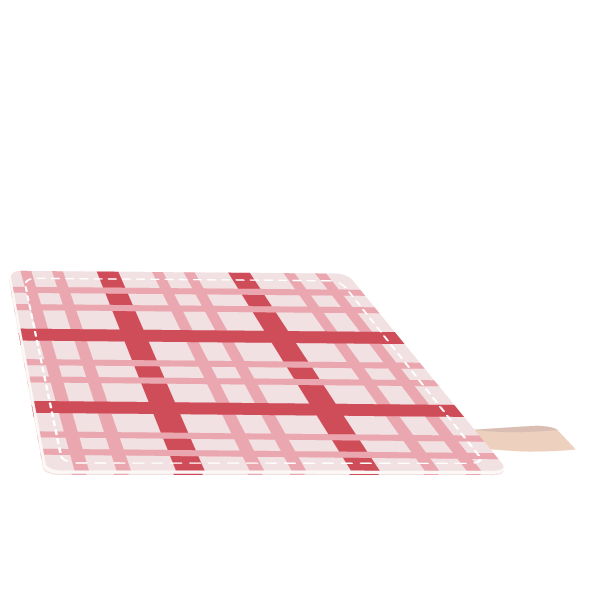 キルトの鍋敷き