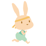 走るウサギ(ピンク)