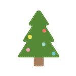 布製クリスマスツリーオーナメント(紐なし)