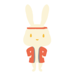 ハッピを着たウサギ(白)