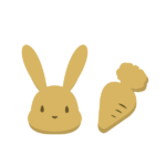 ウサギとニンジンのクッキー