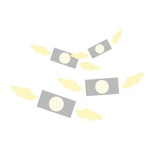 飛んでいくお金