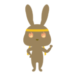 やる気溢れるウサギ(茶色)