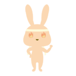 やる気溢れるウサギ(ピンク)