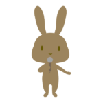 歌うウサギ(茶色)