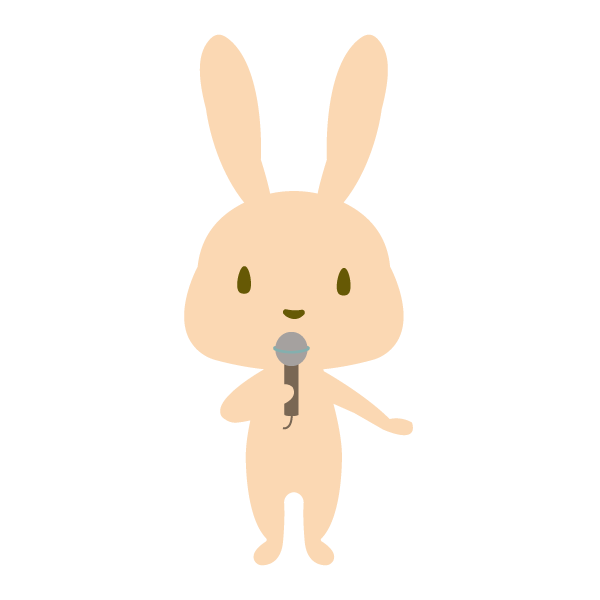 歌うウサギ(ピンク)