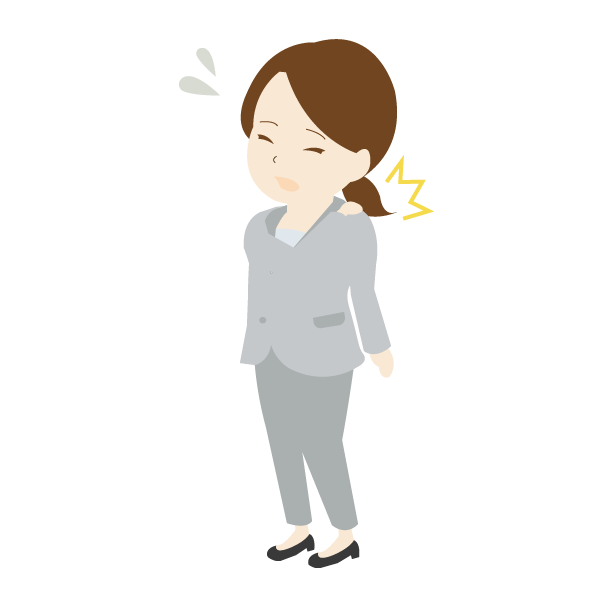 肩こりに悩む女性会社員