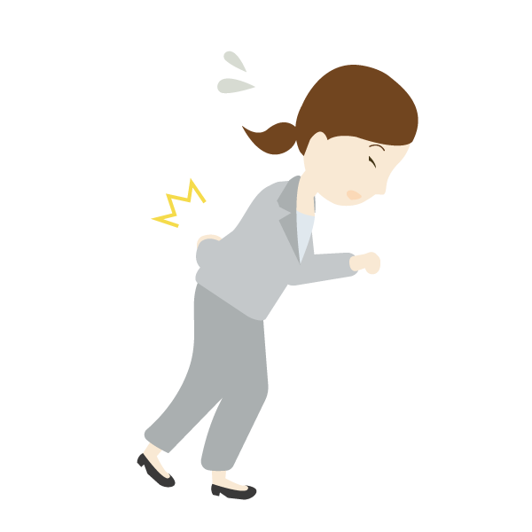 腰痛の女性会社員