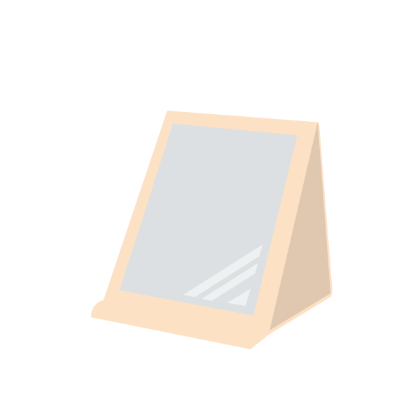 折りたたみ式卓上ミラー