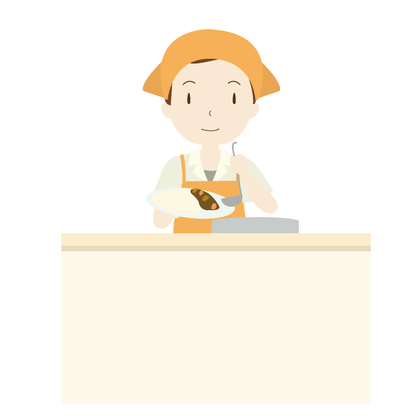 カレー担当の社食スタッフ