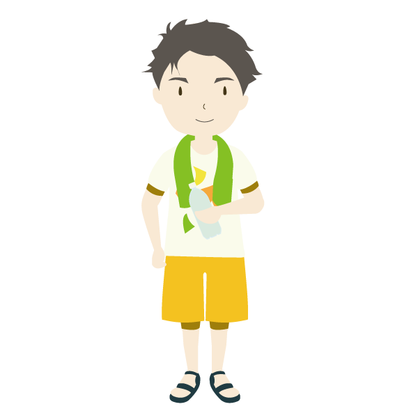 夏フェスに参加する男性