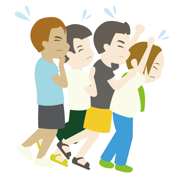 フェスでモッシュする人達